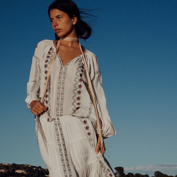 Zara embroidered voluminous blouse - Picture 2 of 9